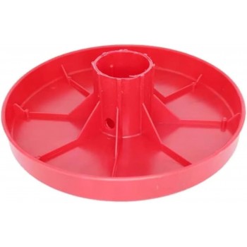 Large Outdoor Poultry Water Dispenser Base, Weather-Resistant Plastic, Red