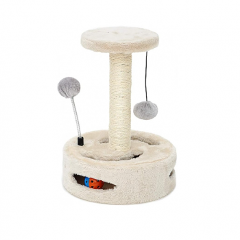 Golden Cat,Cats Scratching Post Tower,Cat Tree (Color white)