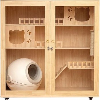 Cat Villa Lexury Wood ( L120 x W60 x H120 )