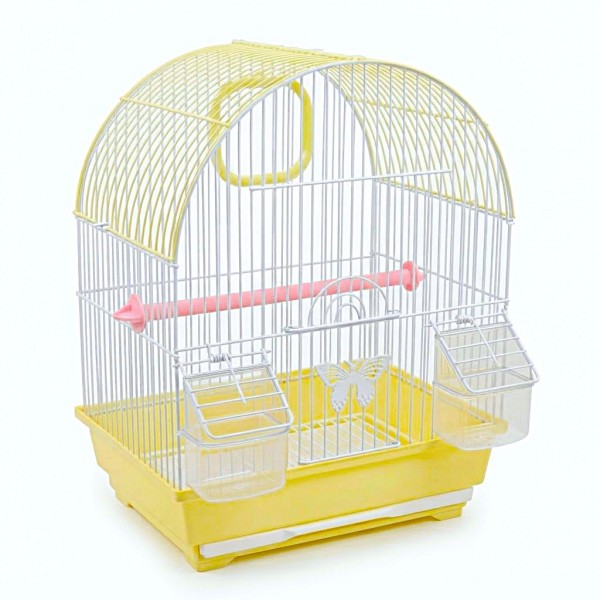 Golden Cat Premium Yellow Bird Cage 30 x 26 x 38 cm – Decorative Small Bird Cage with Removable Cleaning Tray, 2 Feeding Cups, 2 Wooden Perches, Secure Lock Door & Carry Handle for Budgies, Lovebirds, Finches, Canaries & Small Birds Golden Cat Premium Yellow Bird Cage 30 x 26 x 38 cm – Decorative Small Bird Cage with Removable Cleaning Tray, 2 Feeding Cups, 2 Wooden Perches, Secure Lock Door & Carry Handle for Budgies, Lovebirds, Finches, Canaries & Small Birds