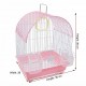 Golden Cat Premium Pink Bird Cage 30 x 26 x 38 cm – Decorative Small Bird Cage with Removable Cleaning Tray, 2 Feeding Cups, Plastic Perches, Secure Lock Door & Carry Handle for Budgies, Lovebirds, Finches, Canaries & Small Birds