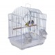 Premium White Decorative Bird Cage 30 x 26 x 39 cm with Arch Roof Play Ring Wooden Perch 2 External Feeders Removable Tray for Finches Canaries Budgies and Small Birds Premium White Decorative Bird Cage 30 x 26 x 39 cm with Arch Roof Play Ring Wooden Perch 2 External Feeders Removable Tray for Finches Canaries Budgies and Small Birds