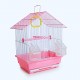 Golden Cat Premium House-Shaped Bird Cage for Budgies, Parrots & Cockatiels, Durable Powder-Coated Wire Cage with Removable Tray, 2 Adjustable Perches & 2 External Feeding Cups, Pink & White, L30 x W27 x H39 cm Golden Cat Premium House-Shaped Bird Cage for Budgies, Parrots & Cockatiels, Durable Powder-Coated Wire Cage with Removable Tray, 2 Adjustable Perches & 2 External Feeding Cups, Pink & White, L30 x W27 x H39 cm