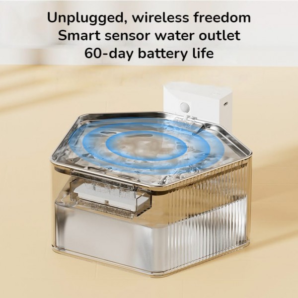 Cat Water Dispenser Unplugged Automatic Circulation Flow Wireless Induction Water Dispenser (Size : 5000mA) Cat Water Dispenser Unplugged Automatic Circulation Flow Wireless Induction Water Dispenser (Size : 5000mA)