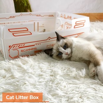 Closed Portable Cat Sandbox, Large Leak-Proof Toilet, Indoor Cat Bedpans, Kedi Tuvaleti Litter Box, Size- 56cm X 53cm X 62cm