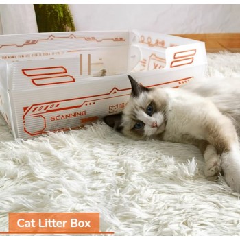 Closed Portable Cat Sandbox, Large Leak-Proof Toilet, Indoor Cat Bedpans, Kedi Tuvaleti Litter Box, Size- 56cm X 53cm X 62cm