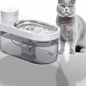 Stainless Steel Cat Water Fountain Automatic Sensor Water Bowl Pet Dispenser Bowl Wireless Charging 4L