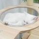 Cat tree-150cm Cat tower-Cat tree for indoor cats  Transparent space capsule, Plush jumping platform ( Green )