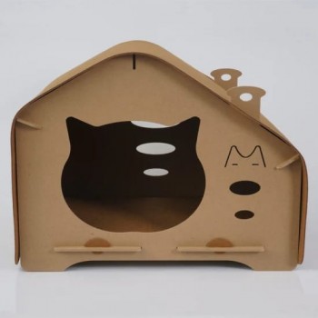 Eco-Friendly Cat Scratcher Toy Cat Wooden House Cat House Pet House