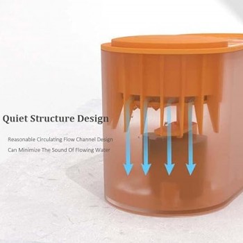 Cat Water Fountain, Ultra Quiet Pet Water Fountain ( ORANGE )