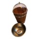 Multifunction Rustic Wooden Display Bucket with Clear Dome Lid & Stainless Steel Insert – Ice Bucket, Wine & Champagne Chiller, Food Storage & Grain Display Container for Retail, Home & Outdoor Use (35 x 35 x 50 cm, 20L)
