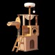 Cat tree-150cm Cat tower-Cat tree for indoor cats  Transparent space capsule, Plush jumping platform ( Brown )