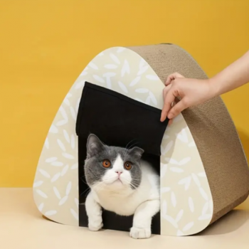 Cat Scratcher Cardboard, Sushi Shaped Cat Scratching House Cat Cave Nest Corrugated Paper Cat Grinding Claw Scratcher Toy - Size: 45*40*30cm/17.72*15.75*11.8in
