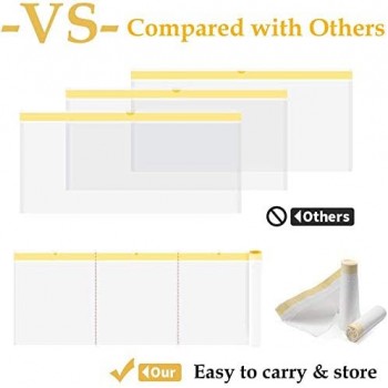 Cat Litter Box Liners, Extra Durable Drawstring Cat Litter Pan Bags,Kitty Waste Supplies, Extra Thick, Tear Resistant, Disposable, for Travel, Easy Cleanup 10 Bag in 1 Roll ( 73.5 cm x 29cm )