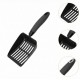 Cat Litter Scoop Sifting Waste Lifter for Cats, Kittens & Small Pets – Aluminum Alloy, Hollow Out Design, Comfortable Handle, Quick Sieving – Black, 10.04 x 4.33 in