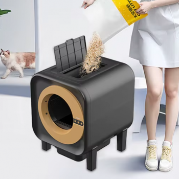 5G Smart Automatic Cat Litter Box with WIFI APP Control, Self-Cleaning, Odor-Free Ventilation, 65L Large Capacity, Health Monitoring & Multi-Language Support for Cats