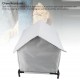 Gernie Outdoor Cat House Waterproof Weather-Resistant Shelter for Outdoor & Stray Cats, Insulated Enclosed Tent with Elevated Design, Chew-Resistant Fabric, 18 Accessories, Gray, 50 x 48 x 50 cm