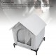 Gernie Outdoor Cat House Waterproof Weather-Resistant Shelter for Outdoor & Stray Cats, Insulated Enclosed Tent with Elevated Design, Chew-Resistant Fabric, 18 Accessories, Gray, 50 x 48 x 50 cm