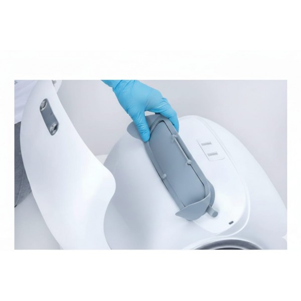 Automatic Cat Litter Box Waste Dispenser Door Panel Replacement, Clip-On Door with L-Shaped Tabs, Dustbin Cover Spare Part (Frame Not Included), Size L 30.4 cm × W 7.5 cm × H 1.5 cm