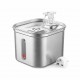 Stainless Steel Pet Water Fountain 2.2L | Automatic Cat & Dog Water Dispenser | 304 Stainless Steel | Ultra-Quiet Pump | Triple Filtration System | BPA-Free | USB Powered | Silver | WF120