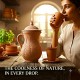 Handcrafted Moroccan Terracotta Pitcher with Lid, Natural Clay Water Jug, Hand-Carved Leaf Design, Rustic Earthenware Beverage Pitcher, Decorative Pottery Vase, 14 x 13 x 27 cm