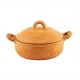 Natural Terracotta Bird Bath and Pet Feeding Bowl with Removable Lid, Handmade Earthenware Food and Water Bowl for Birds, Cats, Dogs & Small Animals, Rustic Garden Decor, Indoor Outdoor Planter, 33 x 24 x 17 cm