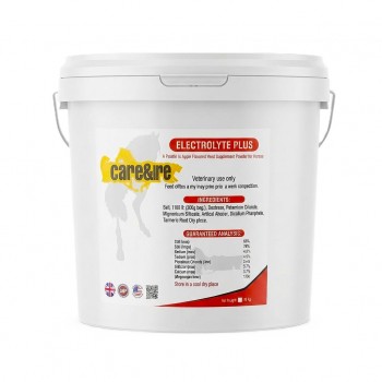 Care & Cure Electrolyte Plus Apple Flavored Electrolyte Feed Supplement Powder for Horses, Hydration & Mineral Support, Sodium Potassium Calcium Magnesium, 10 KG Bucket