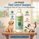 Earthbath Shed Control Shampoo for Dogs and Cats, 994 ml (32 oz), Green Tea & Awapuhi with Organic Fair Trade Shea Butter, Helps Reduce Shedding and Dander, pH Balanced, Soap Free, Cruelty Free Pet Shampoo Made in USA