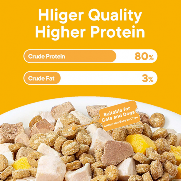 PINK Protein Bites Freeze Dried Chicken Treats for Cats and Dogs 60g 100% Pure Chicken High Protein Natural Pet Snack All Life Stages Grain Free Training Treat Topper