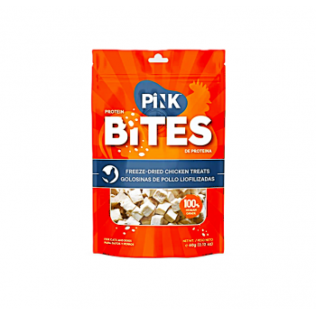 PINK Protein Bites Freeze Dried Chicken Treats for Cats and Dogs 60g 100% Pure Chicken High Protein Natural Pet Snack All Life Stages Grain Free Training Treat Topper