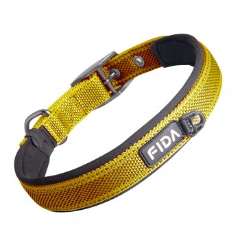 Fida Heavy Duty Dog Collar – Yellow - Large Fida Heavy Duty Dog Collar – Yellow - Large