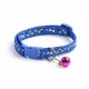 Pets Club Adjustable Cat Collar with Bell – Blue Color with Yellow & White Bone Pattern, Comfortable Adjustable Fit for Cats