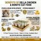 SELLA Wet Cat Food Chunks in Gravy with Chicken & Bonito for Adult Cats, 12 Cans x 400g (4.8kg), Enriched with Vitamins A, D3, E and Taurine, Made in Turkey