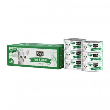 Kit Cat Deboned Tuna & Shrimp Toppers Wet Cat Food – 6 × 50g  100% Grain Free | Natural Ingredients | Complementary Cat Food