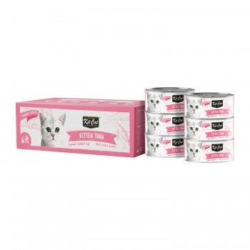 Kit Cat Deboned Kitten Tuna Toppers Wet Cat Food, 6 x 50g – Grain-Free, Natural Tuna with Omega-3, Taurine, Hairball Control, No Artificial Preservatives