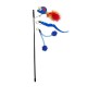 Cozy Paws 3-in-1 Cat Teaser Wand Toy with Bell – Extendable Telescopic Interactive Wand with 3 Interchangeable Feather, Worm & Pom-Pom Attachments for Indoor Cat Exercise & Play