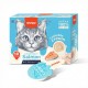 Wanpy Wanpy Lickable Cream Spoon Salmon Cat Treat 10 x 16g – Grain Free Creamy Lickable Cat Snack with Real Salmon Tuna & Chicken – Taurine & Vitamin Enriched Wet Cat Treat for Kittens & Adult Cats – Mess Free Single Serve Cat Puree Treats
