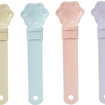 Cat Strip Feeder, Pet Feeder Cat Strip Squeeze Spoon, Cat Snack Spoon for Lickable Wet Cat Pet Liquid (BLUE)