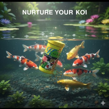 Aquav Koi Sticks 250ml Floating Koi Fish Food – Vitamin Enriched, Color Enhancing, Does Not Cloud Water