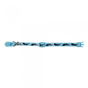 M-PETS Zany Cat Eco Collar Light Blue Fish Bone