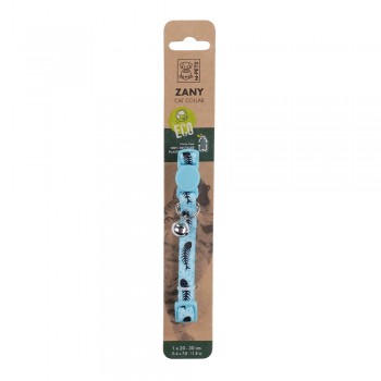 M-PETS Zany Cat Eco Collar Light Blue Fish Bone M-PETS Zany Cat Eco Collar Light Blue Fish Bone