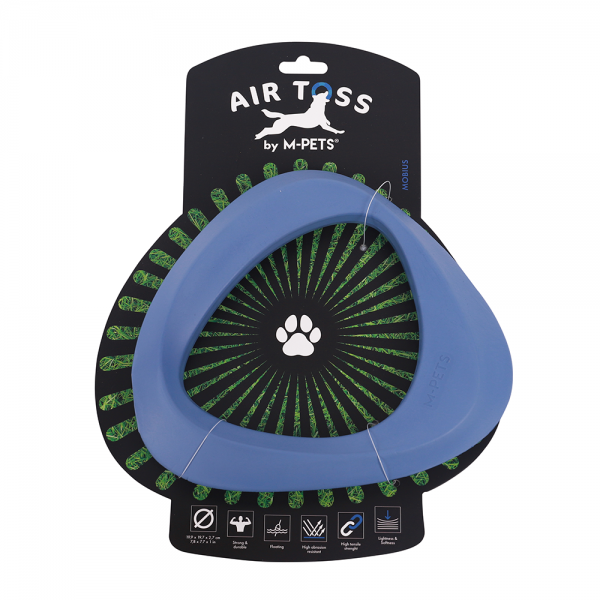 M-PETS Air Toss Mobius Blue Dog Toy – Lightweight Floating Interactive Fetch Toy for Dogs – Durable Chew Resistant Erratic Flight Training Toy for Indoor, Outdoor & Pool Play – 22 x 19 x 3 cm M-PETS Air Toss Mobius Blue Dog Toy – Lightweight Floating Interactive Fetch Toy for Dogs – Durable Chew Resistant Erratic Flight Training Toy for Indoor, Outdoor & Pool Play – 22 x 19 x 3 cm