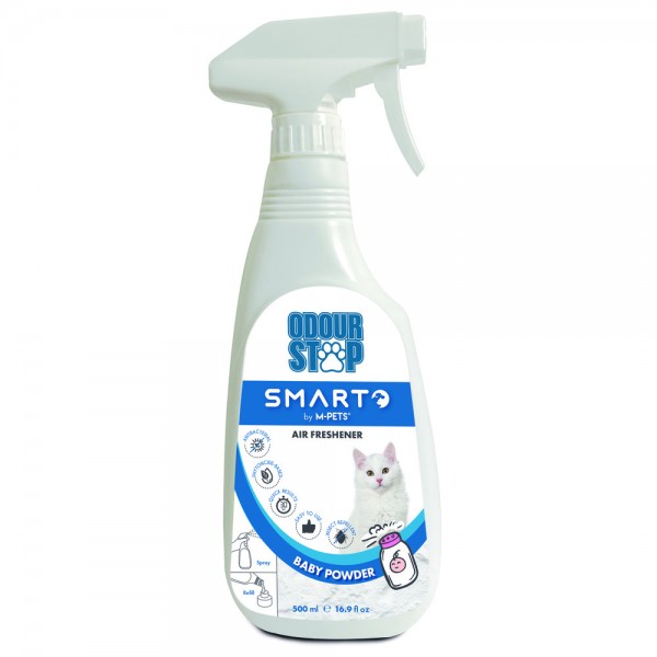 M-PETS Odour Stop Air Freshener Spray Baby Powder Scent 500ml – Phytoncide-Based Antibacterial Odour Eliminator & Insect Repellent for Home, Pets, Car, Room & Laundry Areas M-PETS Odour Stop Air Freshener Spray Baby Powder Scent 500ml – Phytoncide-Based Antibacterial Odour Eliminator & Insect Repellent for Home, Pets, Car, Room & Laundry Areas