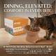 M-PETS Petjoy MaoMiao Raised Ceramic Cat Bowl 200ml – Ergonomic Slanted Elevated Feeding Dish for Cats, Durable Easy-Clean Pet Food & Water Bowl (13x13x10.5cm, Brown)