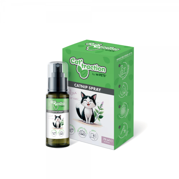 M-PETS Cattraction Catnip Spray 70ml | Natural Catnip Behavior Training Spray for Cats & Kittens – Encourages Scratching, Play & Stress Relief | Cat Attractant for Toys, Beds & Scratching Posts M-PETS Cattraction Catnip Spray 70ml | Natural Catnip Behavior Training Spray for Cats & Kittens – Encourages Scratching, Play & Stress Relief | Cat Attractant for Toys, Beds & Scratching Posts