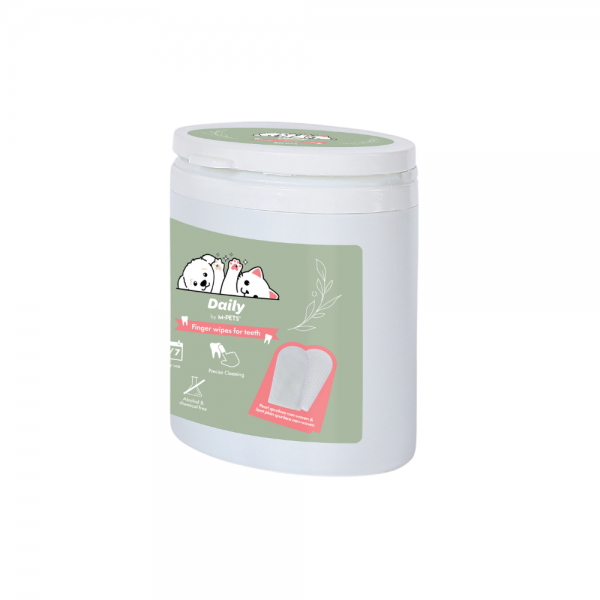M-PETS Daily Double-sided Finger Wipes for Teeth 50 pcs