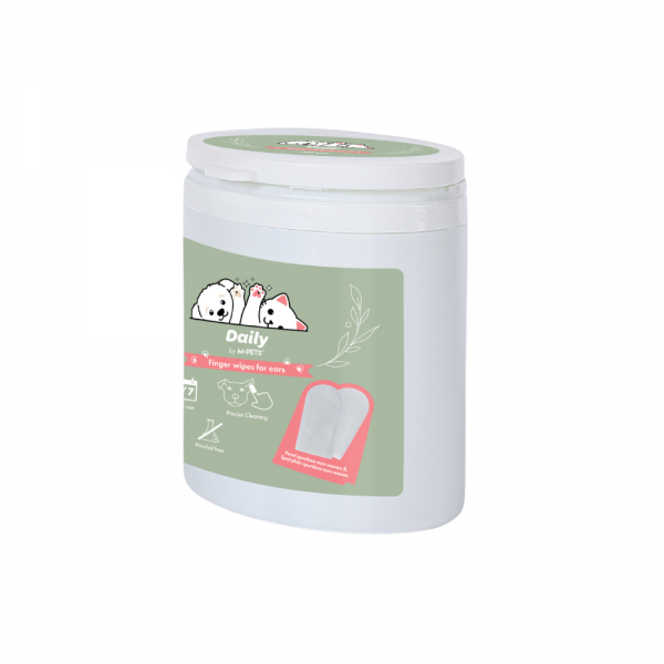 M-PETS Daily Double-sided Finger Wipes for Ears 50 pcs