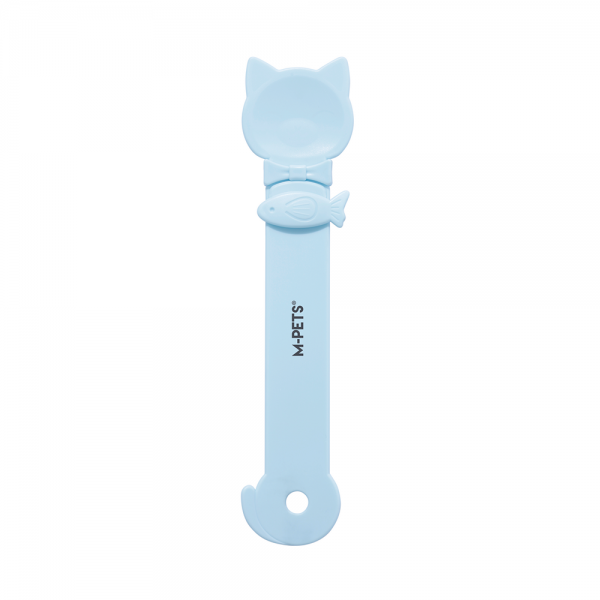 M-PETS Creamy Cat Spoon Baby Blue – Mess-Free Treat Dispenser for Cats, Ergonomic 27 cm Feeding Spoon for Creamy Cat Treats, Easy to Use & Store (27 x 6.5 x 0.5 cm)