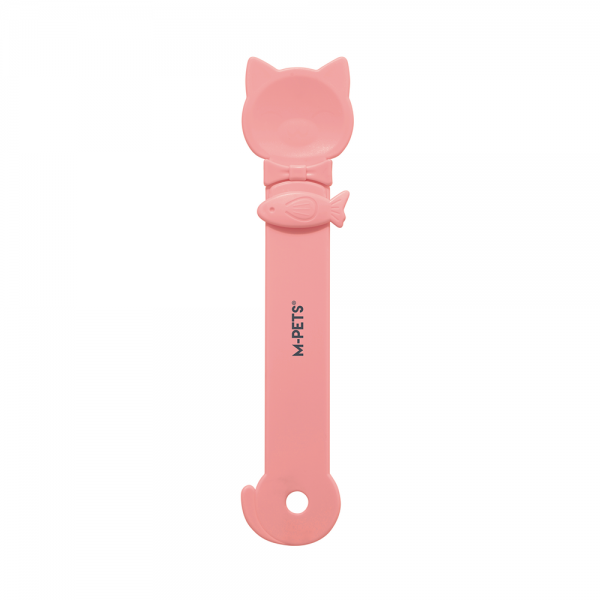 M-PETS Creamy Cat Spoon Strawberry Red – Mess-Free Cat Treat Dispenser Spoon, Ergonomic 27 cm Feeding Tool for Creamy Cat Treats, Easy to Use & Store (27 x 6.5 x 0.5 cm)