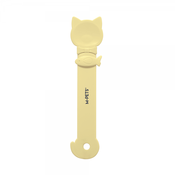 M-PETS Creamy Cat Spoon Sunshine Yellow – Mess-Free Cat Treat Dispenser Spoon, Ergonomic Feeding Tool for Creamy Cat Treats, Easy to Use & Store (27 x 6.5 x 0.5 cm)
